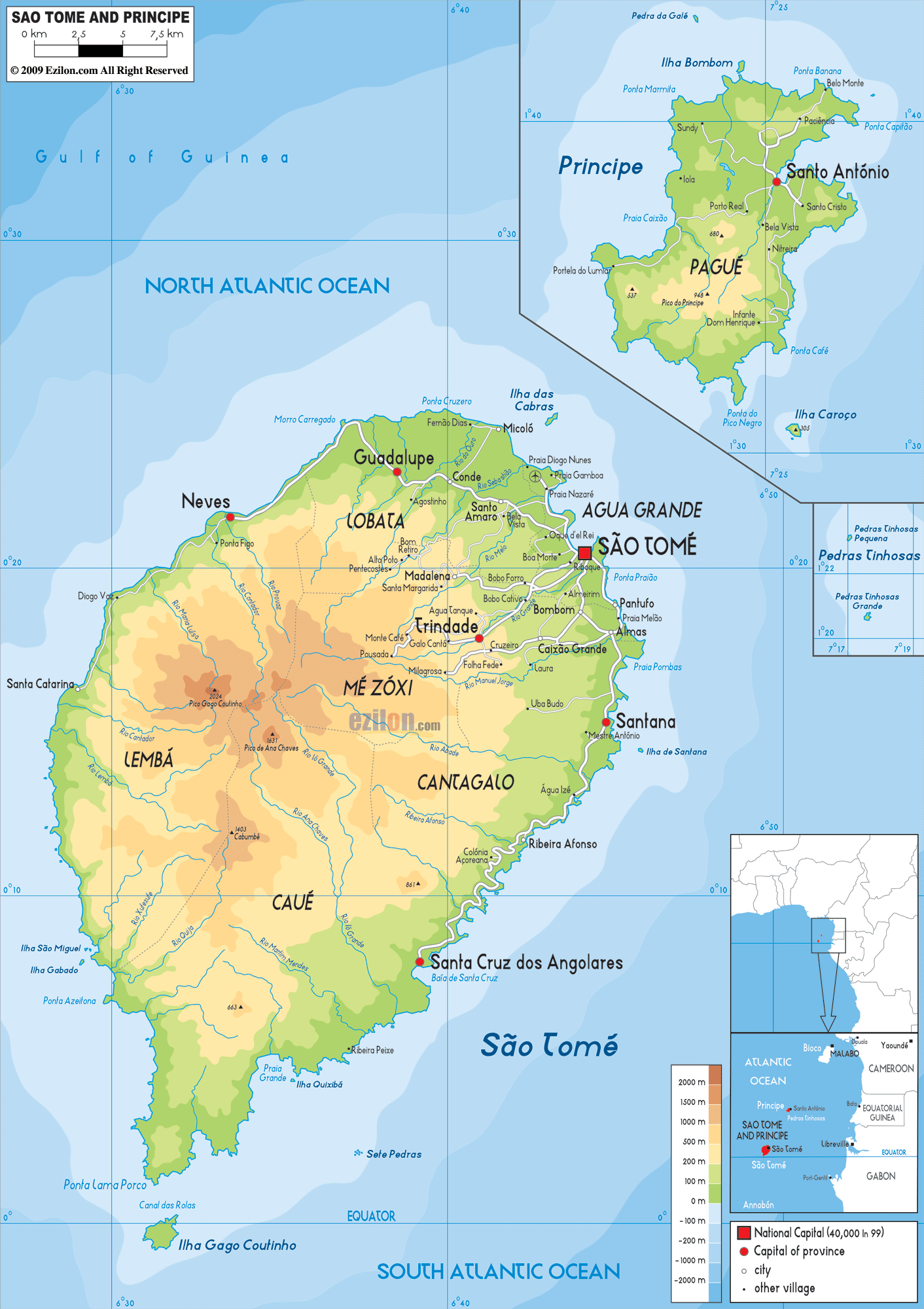 sao tome physique carte